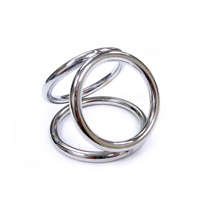 Stainless Steel Triple Cock Ring Cage Medium - One Stop Adult Shop