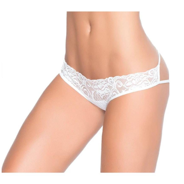 Caged Lace Pantie White L - One Stop Adult Shop