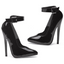 Fetish Pump w Ankle Strap Black 6in Size 9 - One Stop Adult Shop