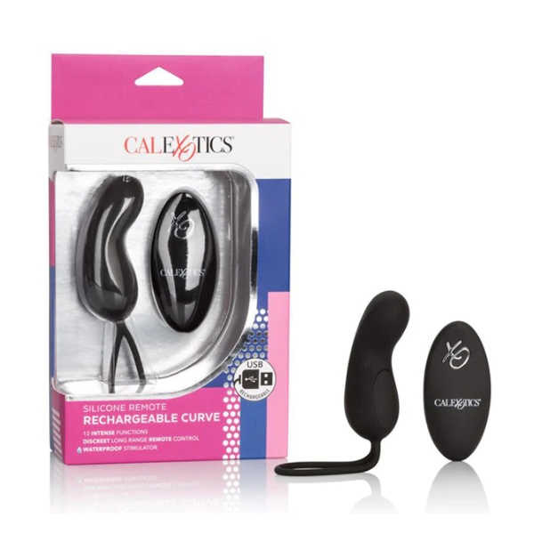 Silicone Remote Rechargeable Curve Black - One Stop Adult Shop