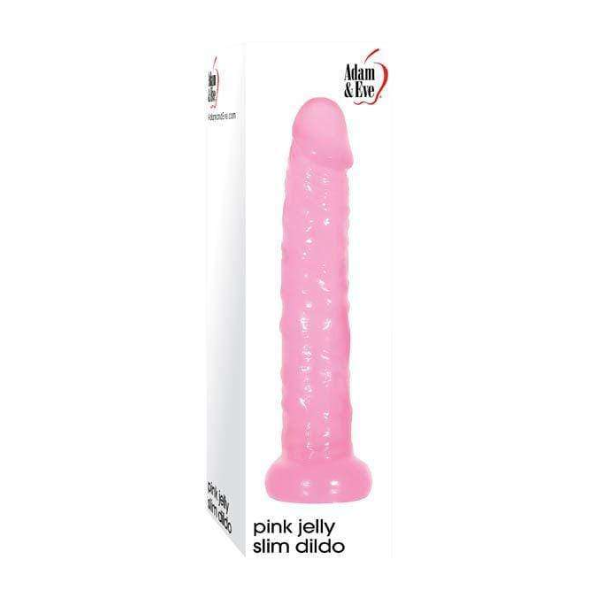 Adam & Eve Pink Jelly Slim Dildo - One Stop Adult Shop