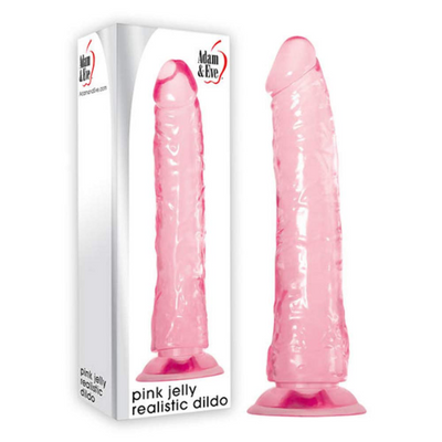 Adam & Eve Pink Jelly Realistic Dildo  - One Stop Adult Shop