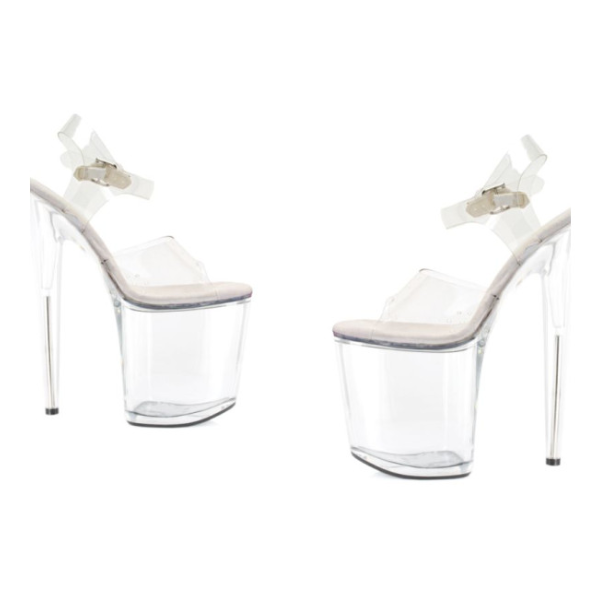 Clear Platform Sandal 8in Size 8 - One Stop Adult Shop