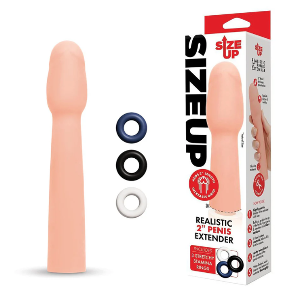 Size Up Realistic 2 Inch Penis Extender