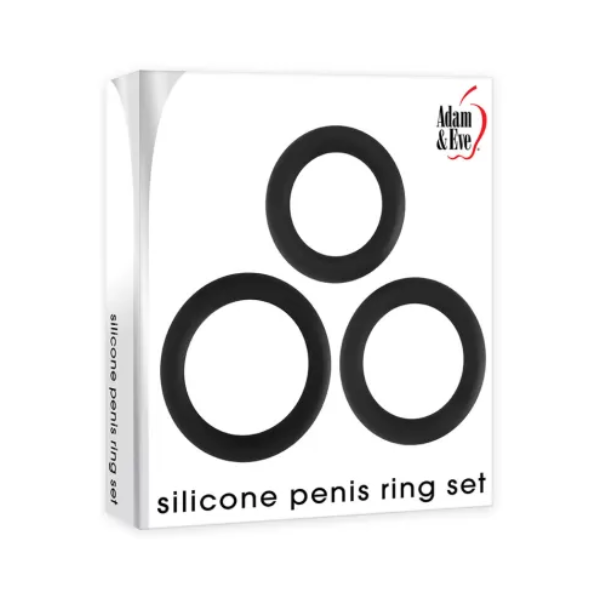 Adam & Eve Silicone Penis Ring Set - One Stop Adult Shop