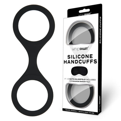 WhipSmart Silicone Handcuffs Black