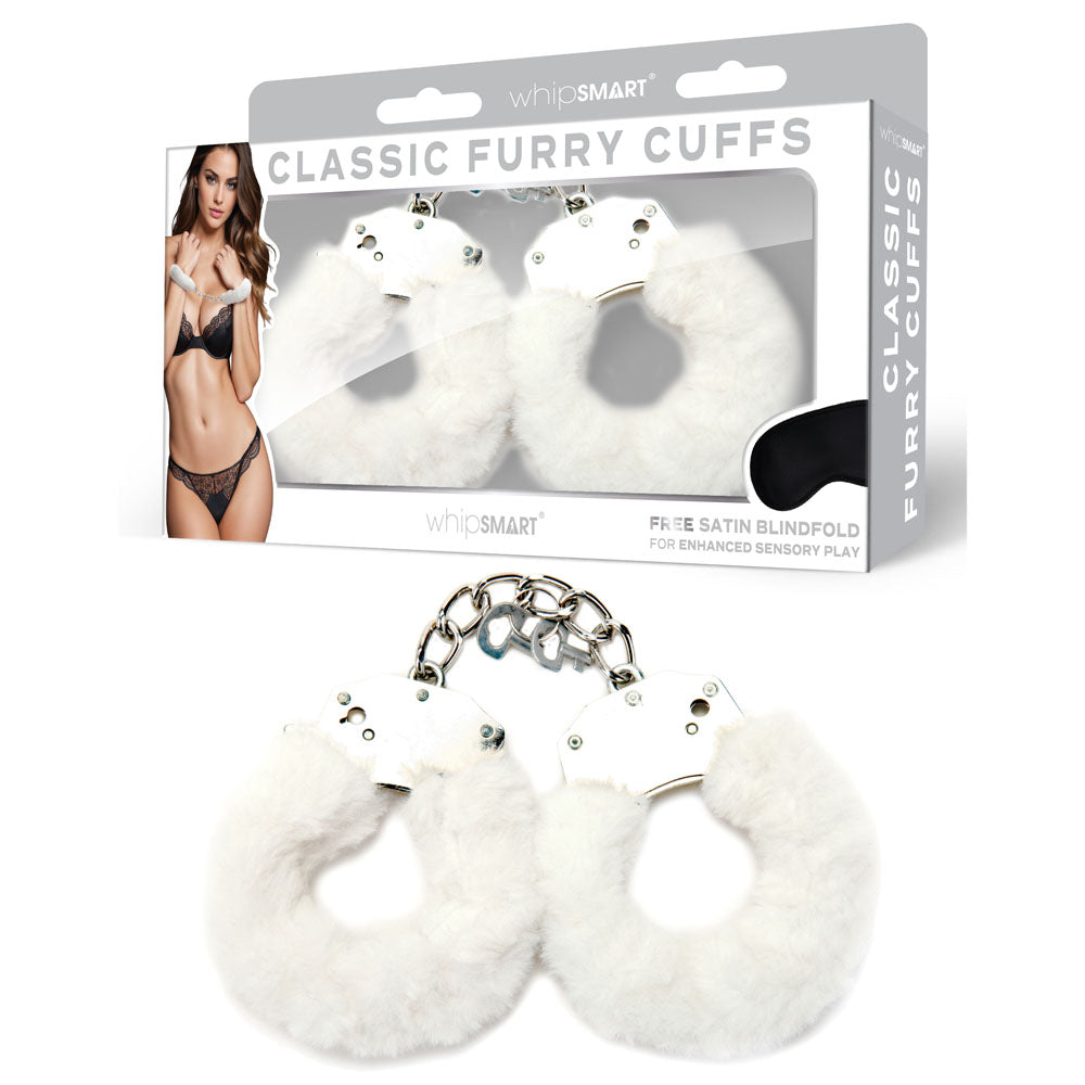 WhipSmart Classic Furry Cuffs White