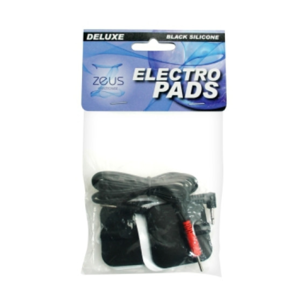 Zeus Deluxe Black Electro Pads 2Pk - One Stop Adult Shop