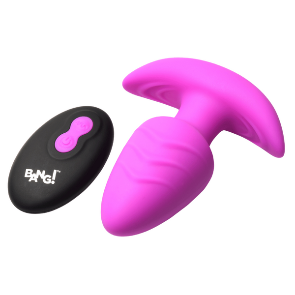 Rotating & Vibrating Silicone Butt Plug w/ Remote - OSAS