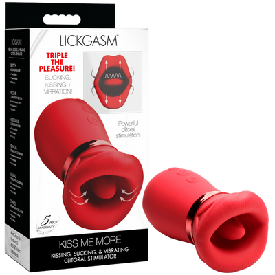 Kiss Me More Kissing, Sucking, & Vibrating Clitoral Stimulator - OSAS