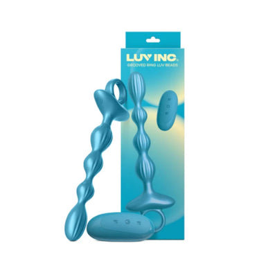 Gr41: Grooved Ring Luv Beads - Metallic Blue - OSAS