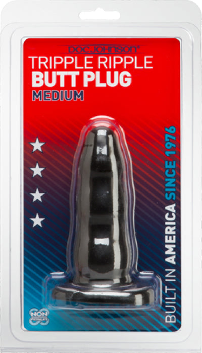 Triple Ripple Butt Plug - Medium - One Stop Adult Shop