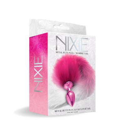 NIXIE Metal Butt Plug With Tail Metallic Pink - One Stop Adult Shop