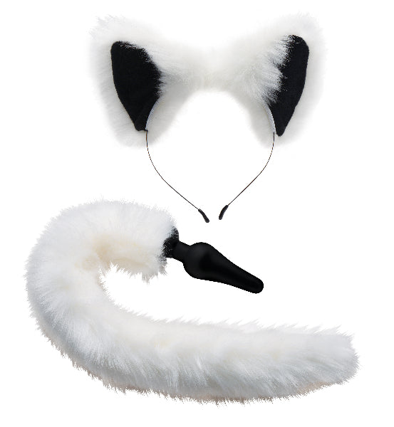 Tailz - Anal Plug and Ears Set White Fox - One Stop Adult Shop