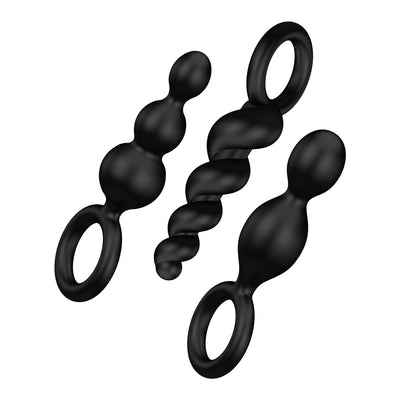 Satisfyer Plugs Booty Call 3 Pc Black - One Stop Adult Shop