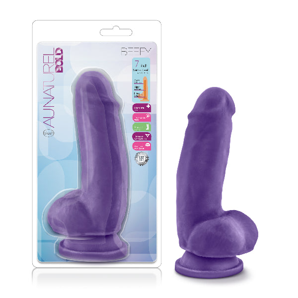 Au Natural - Bold Beefy 7in Dildo (Purple) - One Stop Adult Shop