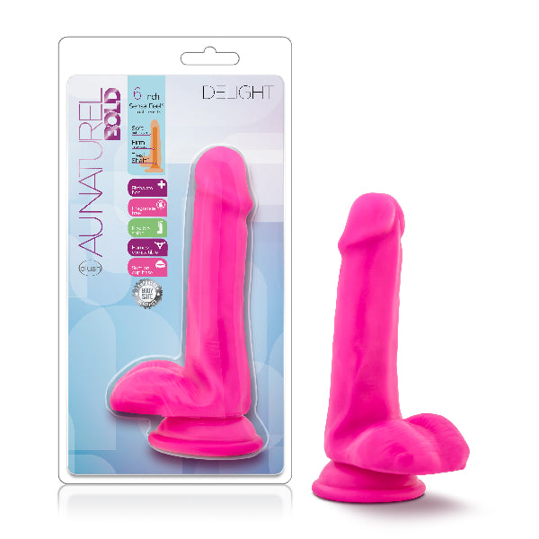 Au Natural - Bold Delight 6in Dildo (Pink) - One Stop Adult Shop