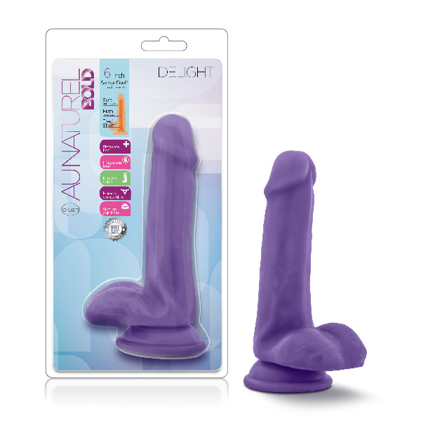 Au Natural - Bold Delight 6in Dildo (Purple) - One Stop Adult Shop