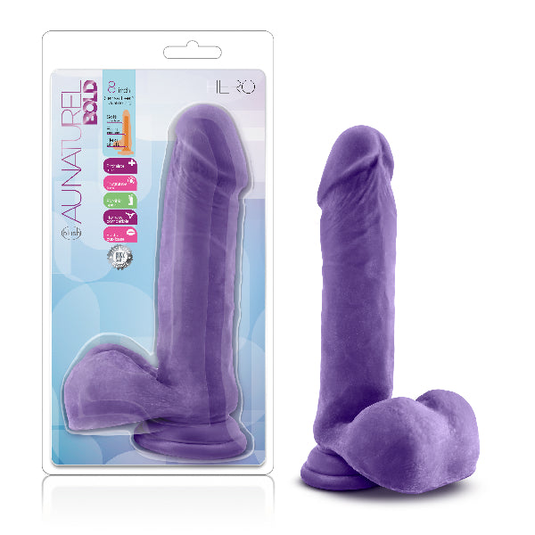 Au Natural - Bold Hero 8in Dildo (Purple) - One Stop Adult Shop