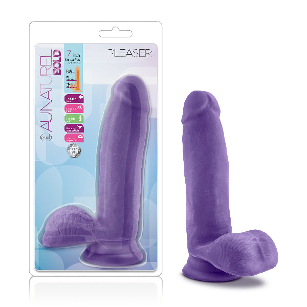 Au Natural - Bold Pleaser 7in Dildo (Purple) - One Stop Adult Shop