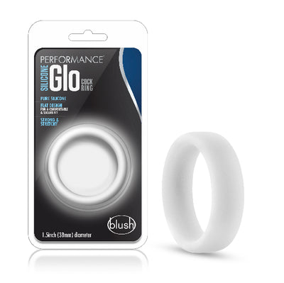 Performance Silicone Glo Cock Ring White Glow - One Stop Adult Shop