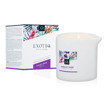 Exotiq Massage Candle Violet Rose 200g - One Stop Adult Shop