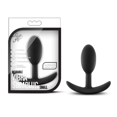 Luxe Wearable Vibra Slim Plug Small Black - One Stop Adult Shop