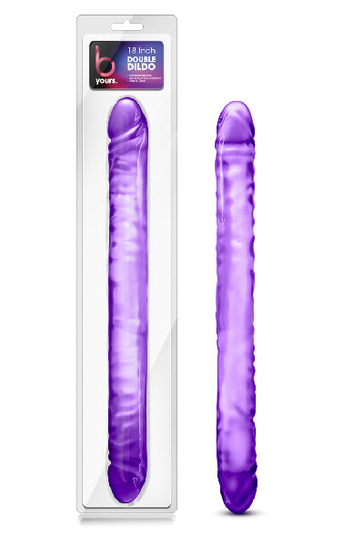 B Yours - 18" Double Dildo (Purple) - One Stop Adult Shop