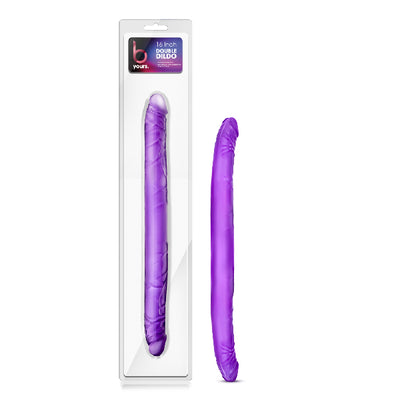 B Yours - 16" Double Dildo (Purple) - One Stop Adult Shop