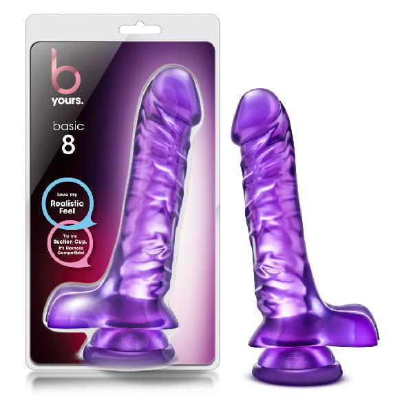 B Yours - Basic Dildo #8 (Purple) - One Stop Adult Shop