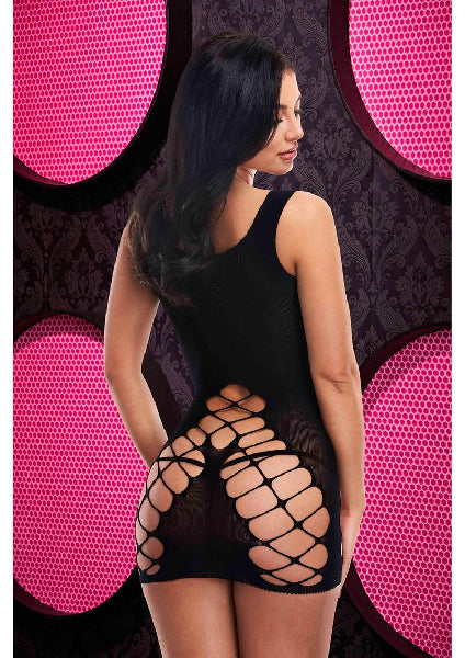 Criss Cross Mini Dress Black - One Stop Adult Shop