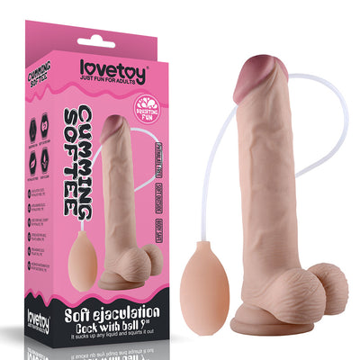 Soft Ejaculation Cock With Ball 9in - One Stop Adult Shop