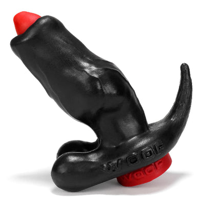 Woof Hollow Plug W/Stopper Black/Red - One Stop Adult Shop