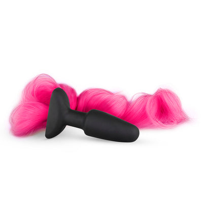 Silicone Butt Plug With Tail Pink - One Stop Adult Shop