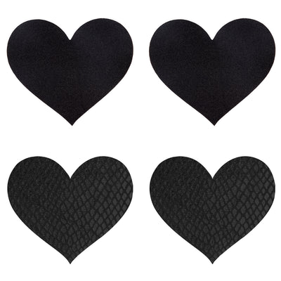 Classic Black Hearts Pasties - One Stop Adult Shop