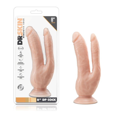 Dr Skin DP Cock 8in - One Stop Adult Shop