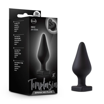 Temptasia Spank Me Butt Plug Black - One Stop Adult Shop