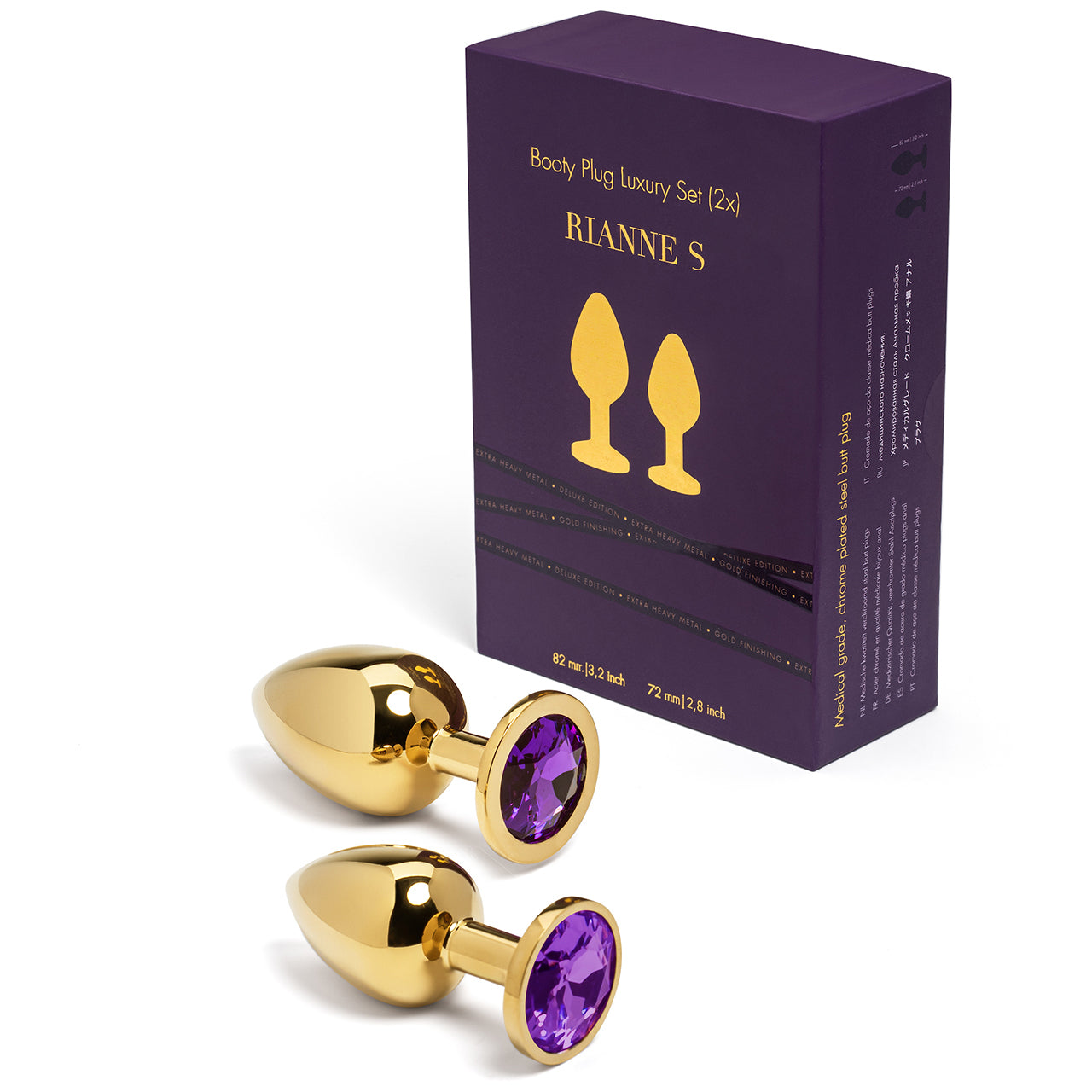 Rianne S - Booty Plug Luxury Set 2 Gold - One Stop Adult Shop