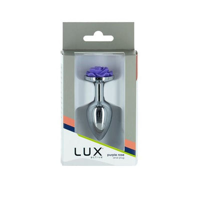 Purple Rose 3in  Metal Butt Plug - One Stop Adult Shop