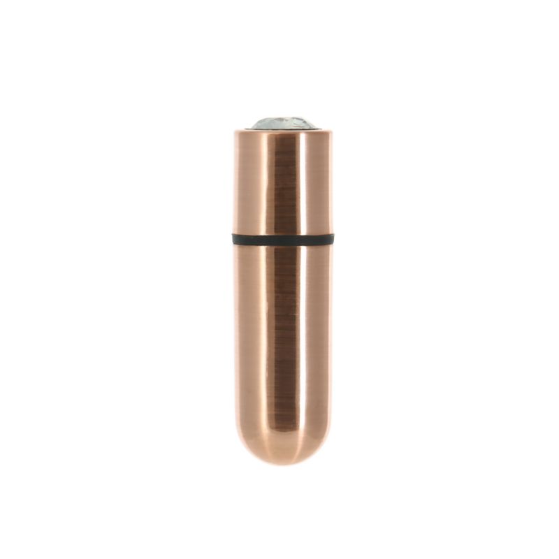 Power Bullet First Class Rechargeable Bulllet w Crystal Rose Gold - One Stop Adult Shop