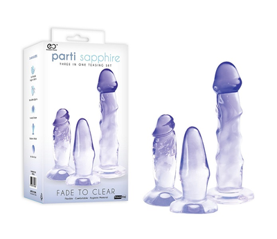 Parti Sapphire 3 In 1 Dong Kit Set Purple - One Stop Adult Shop