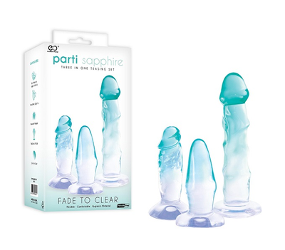 Parti Sapphire 3 In 1 Dong Kit Set Blue - One Stop Adult Shop