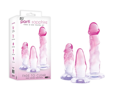 Parti Sapphire 3 In 1 Dong Kit Set Pink - One Stop Adult Shop