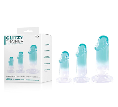 Glitzy Trainer 3 In 1 Dong Kit Blue - One Stop Adult Shop