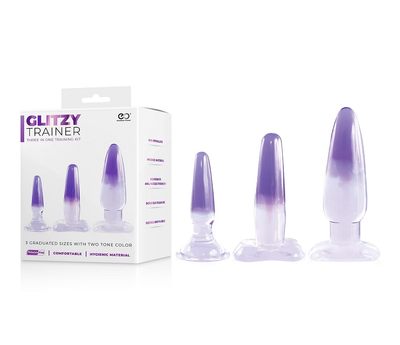 Glitzy Trainer 3 In 1 Dong Mixed Set Purple - One Stop Adult Shop