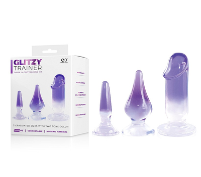 Glitzy Trainer 3 In 1 Dong Mixed Set Purple - One Stop Adult Shop