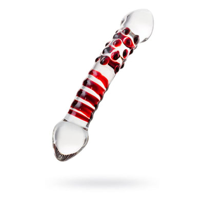 Sexus Glass Dildo Red Delight 19cm - One Stop Adult Shop