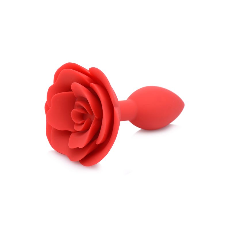 Booty Bloom Silicone Rose Plug Medium Red - One Stop Adult Shop