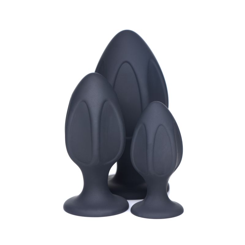 Triple Juicers Silicone Anal Plug Set Black - One Stop Adult Shop