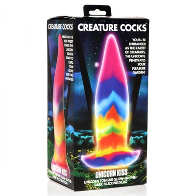 Creature Cock Unicorn Tongue Glow-in-the-Dark Silicone Dildo - One Stop Adult Shop